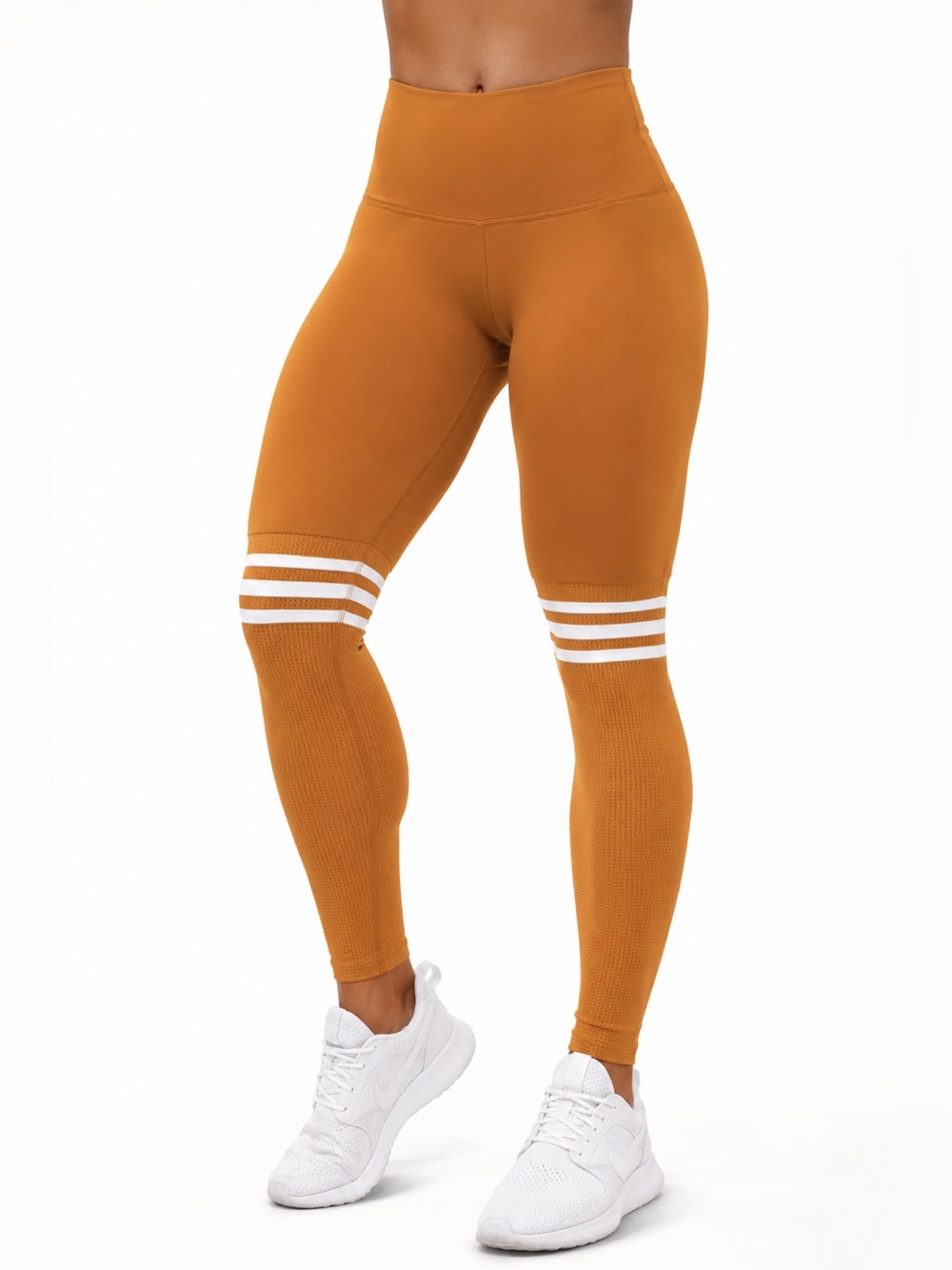 Bombshell Sportswear Thigh High Leggings In Bronze Women Size Small Bodybuilding